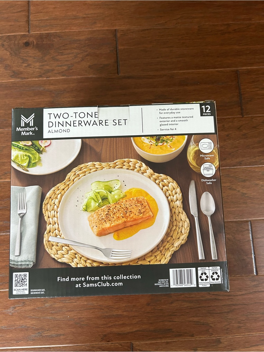 Member's Mark Almond Two-Tone Dinnerware Set - 12pc